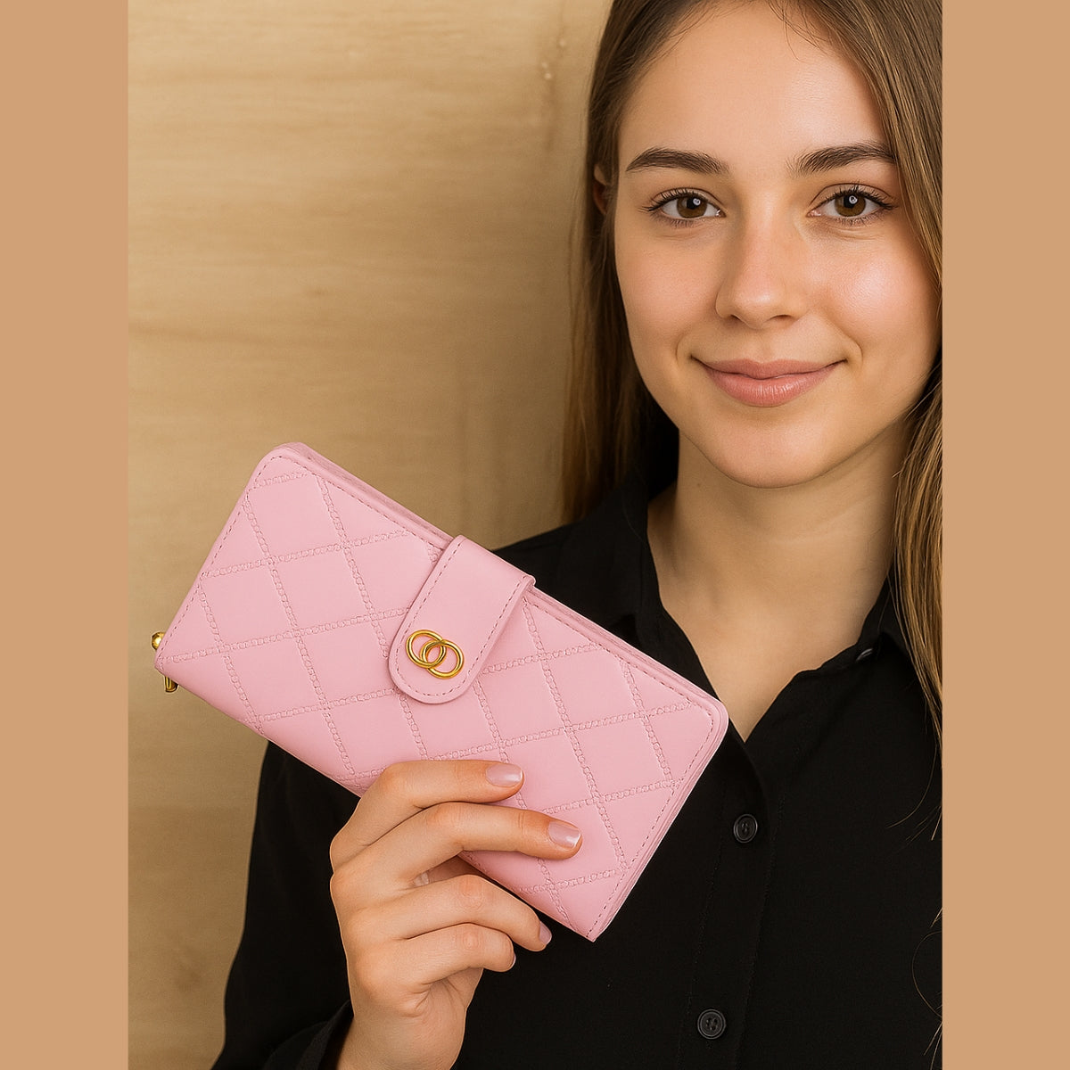 Carteira Feminina Média Compacta Sofisticada