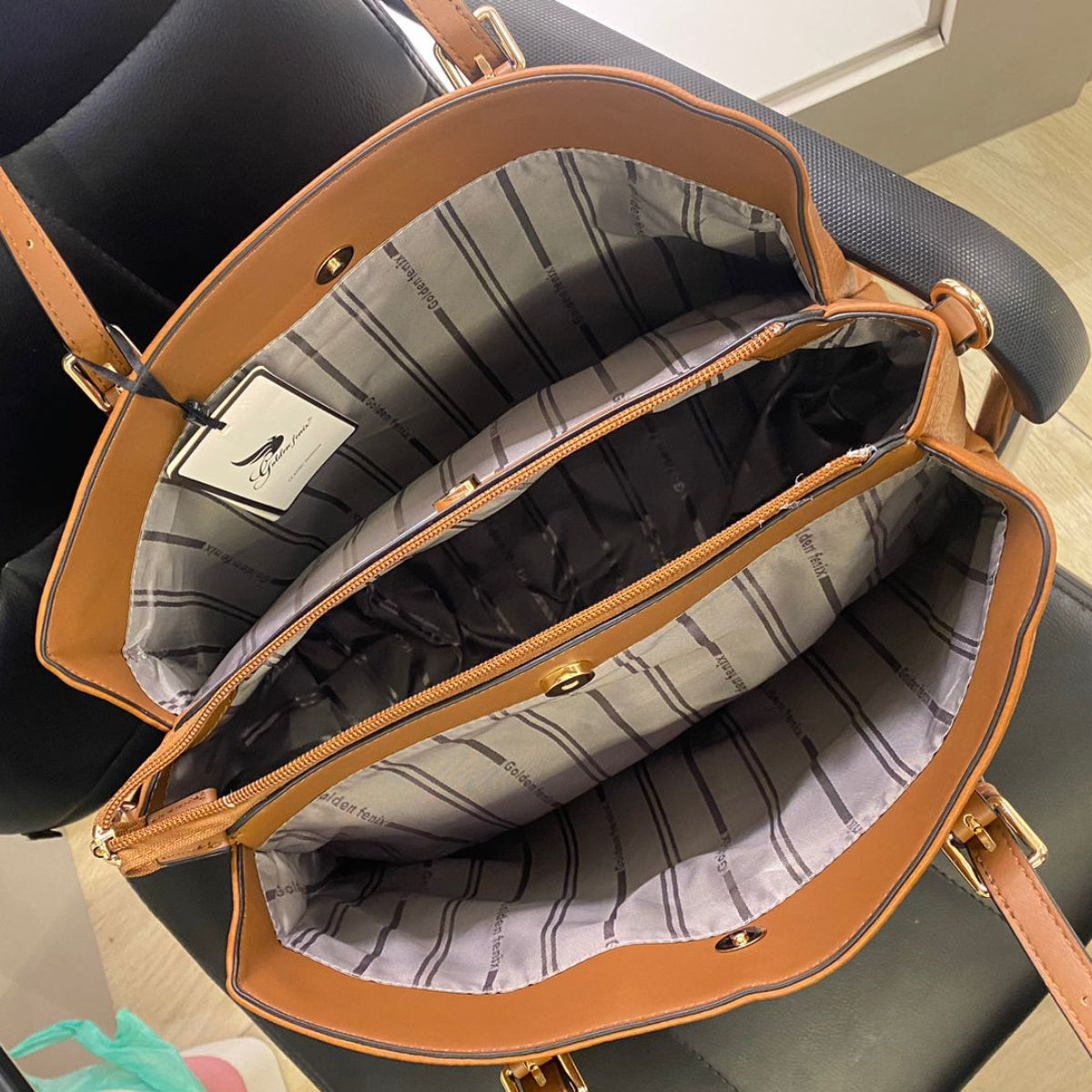 Bolsa Feminina Sofisticada Elegante Golden Fênix