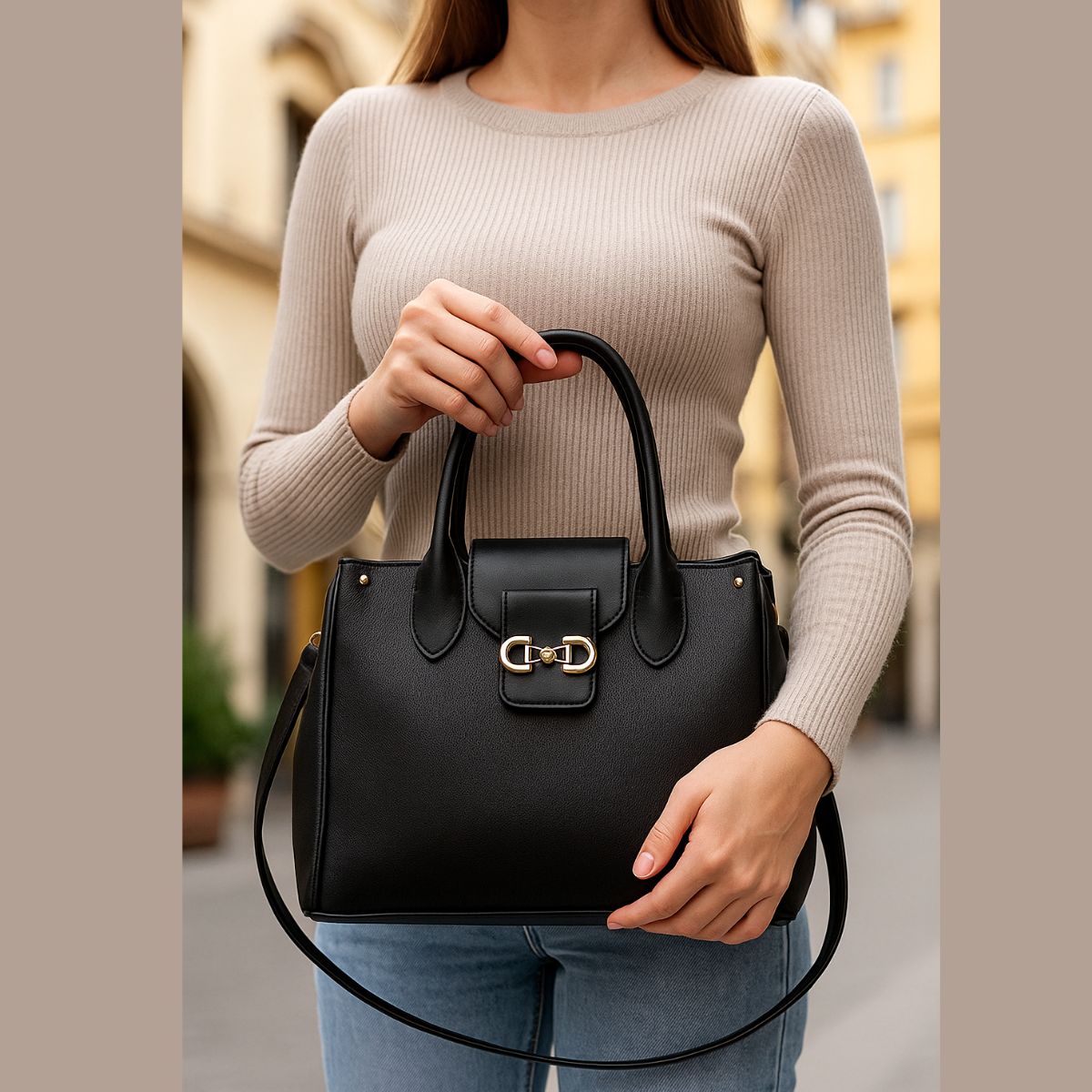 Bolsa Feminina Sofisticada Elegante Golden Fênix