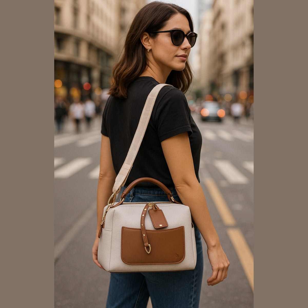 Bolsa Feminina Baú Elegante Golden Fênix